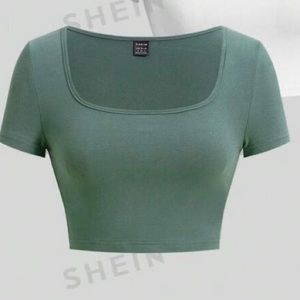 NWOT Shein Crop Square Neck